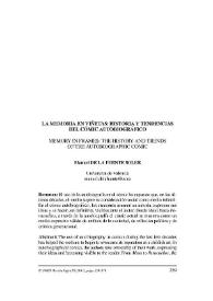 La memoria en viñetas : historia y tendencias del cómic autobiográfico = The history and trends of the autobiographic comic / Manuel de la Fuente Soler | Biblioteca Virtual Miguel de Cervantes