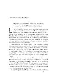 Algunos documentos inéditos relativos a don Cristóbal Colón y su familia / Ángel de Altolaguirre | Biblioteca Virtual Miguel de Cervantes