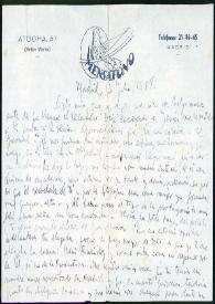 Carta de Francisco Rabal para Asunción Balaguer. Madrid, 13 de julio de 1949 | Biblioteca Virtual Miguel de Cervantes