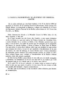 La basílica paleocristiana de "Es Fornás den Torrelló" (Mahón) / Gabriel Alomar | Biblioteca Virtual Miguel de Cervantes