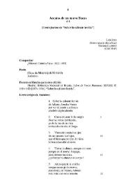 Acentos de un nuevo Eneas : [Contrafactum de "Sobre la caliente herida"] / compositor [Manuel Corrrea]; poeta [Tirso de Molina], anónimo; transcripción poético-musical, Lola Josa y Mariano Lambea | Biblioteca Virtual Miguel de Cervantes