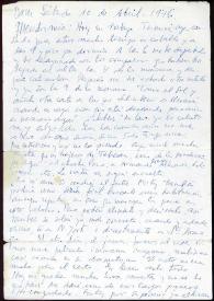 Carta de Francisco Rabal a su familia. 10 de abril de 1976 | Biblioteca Virtual Miguel de Cervantes