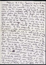 Carta de Francisco Rabal a Asunción Balaguer. Madrid, 9 de enero de 1950 | Biblioteca Virtual Miguel de Cervantes