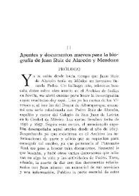 Apuntes y documentos nuevos para la biografía de Juan Ruiz de Alarcón y Mendoza / Dorothy Schons | Biblioteca Virtual Miguel de Cervantes