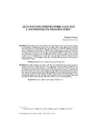 Algunas reflexiones sobre lagunas y antinomias en "Principia iuris" | Biblioteca Virtual Miguel de Cervantes