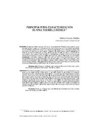 "Principia iuris": caracterización de una teoría jurídica | Biblioteca Virtual Miguel de Cervantes