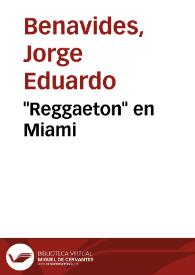 "Reggaeton" en Miami | Biblioteca Virtual Miguel de Cervantes