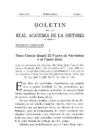 Sanz García (Juan) : El Fuero de Verviesca y el Fuero Real / Rafael de Ureña | Biblioteca Virtual Miguel de Cervantes