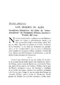 Los Duques de Alba herederos históricos del título de "encomenderos" de Tarapacá, Sibaya, Iquique y Puerto del Loa / R. Cúneo-Vidal | Biblioteca Virtual Miguel de Cervantes