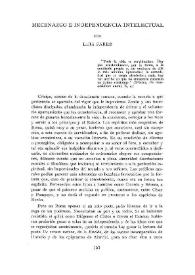 Mecenazgo e independencia intelectual / Luis Ferré | Biblioteca Virtual Miguel de Cervantes