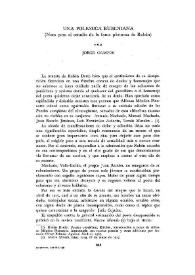 Una polémica rubeniana (Nota para el estudio de la fama póstuma de Rubén) / por Jorge Campos | Biblioteca Virtual Miguel de Cervantes
