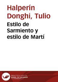 Estilo de Sarmiento y estilo de Martí | Biblioteca Virtual Miguel de Cervantes