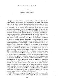 Respuesta / por Pedro Porvencio | Biblioteca Virtual Miguel de Cervantes