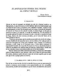 "El anzuelo de Fenisa" : del texto al espectáculo | Biblioteca Virtual Miguel de Cervantes