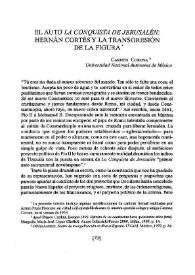 El auto "La conquista de Jerusalén" : Hernán Cortés y la transgresión de la figura | Biblioteca Virtual Miguel de Cervantes