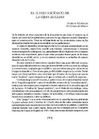 El juego escénico de "La gran sultana" / Aurelio González | Biblioteca Virtual Miguel de Cervantes