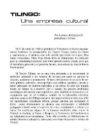 Tilingo: una empresa cultural / por Lorenzo Batallán | Biblioteca Virtual Miguel de Cervantes