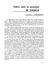Teatro para la Juventud de Canberra | Biblioteca Virtual Miguel de Cervantes