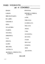 Países integrantes del VI Congreso | Biblioteca Virtual Miguel de Cervantes