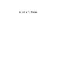 El ser y el tiempo [Fragmento] / por Martin Heidegger; traducción del alemán por José Gaos | Biblioteca Virtual Miguel de Cervantes