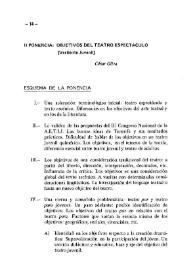 II Ponencia. Objetivos del teatro-espectáculo (vertiente juvenil) / César Oliva | Biblioteca Virtual Miguel de Cervantes