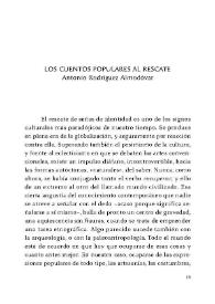 Los cuentos populares al rescate / Antonio Rodríguez Almodóvar | Biblioteca Virtual Miguel de Cervantes