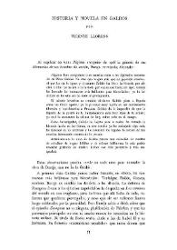 Historia y novela en Galdós / por Vicente Llorens | Biblioteca Virtual Miguel de Cervantes