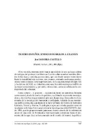 "Teatro español entre dos siglos a examen" (Madrid: Verbum, 2011, 409 págs.) [Reseña] / Eva Cotarelo | Biblioteca Virtual Miguel de Cervantes