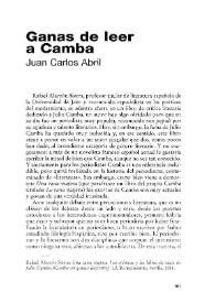 Ganas de leer a Camba / Juan Carlos Abril | Biblioteca Virtual Miguel de Cervantes