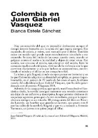 Colombia en Juan Gabriel Vasquez [Reseña] / Bianca Estela Sánchez | Biblioteca Virtual Miguel de Cervantes