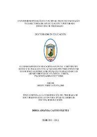 El conocimiento en educación ambiental y gestión del riesgo y su relación con la preparación para enfrentar situaciones de riesgo ambiental en estudiantes de los departamentos de Atlántida, Cortés, Francisco Morazán y Yoro / Doris Amanda Castro Fletes | Biblioteca Virtual Miguel de Cervantes