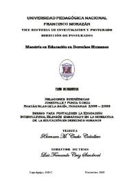Insumo para fortalecer la educación intercultural bilingüe enmarcado en la normativa de la educación en Derechos Humanos / Xiomara Mercedes Cacho Caballero | Biblioteca Virtual Miguel de Cervantes