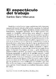 El espectáculo del trabajo / Santos Sanz Villanueva | Biblioteca Virtual Miguel de Cervantes