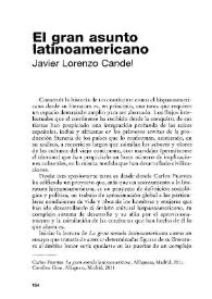 El gran asunto latinoamericano / Javier Lorenzo Candel | Biblioteca Virtual Miguel de Cervantes