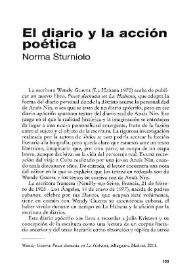 El diario y la acción poética / Norma Sturniolo | Biblioteca Virtual Miguel de Cervantes