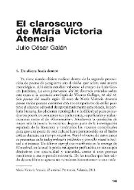 El claroscuro de María Victoria Atencia / Julio César Galán | Biblioteca Virtual Miguel de Cervantes
