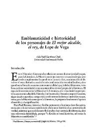 Emblematicidad e historicidad de los personajes de "El mejor alcalde, el rey", de Lope de Vega / Aída Nadí Gambetta Chuk | Biblioteca Virtual Miguel de Cervantes