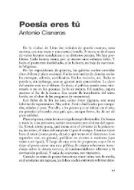 Poesía eres tú / Antonio Cisneros | Biblioteca Virtual Miguel de Cervantes