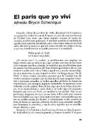 El París que yo viví / Alfredo Bryce Echenique | Biblioteca Virtual Miguel de Cervantes