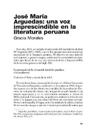 José María Arguedas: una voz imprescindible en la literatura peruana / Gracia Morales | Biblioteca Virtual Miguel de Cervantes