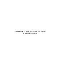 Recordando a Don Francisco de Cossío y Martínez-Fortún | Biblioteca Virtual Miguel de Cervantes