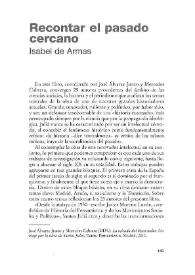 Recontar el pasado cercano / Isabel de Armas | Biblioteca Virtual Miguel de Cervantes