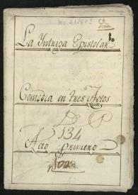 La intriga epistolar : comedia en tres actos / [traducción de María Rosa Gálvez] | Biblioteca Virtual Miguel de Cervantes