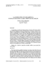 La geopolítica en Sudamérica: conflictos potenciales y efectos globales / José Luis Cadena Montenegro | Biblioteca Virtual Miguel de Cervantes