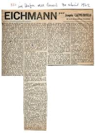 Eichmann / por Joaquín Calvo-Sotelo | Biblioteca Virtual Miguel de Cervantes