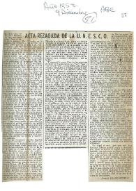 Acta rezagada de la U.N.E.S.C.O. / Joaquín Calvo Sotelo | Biblioteca Virtual Miguel de Cervantes