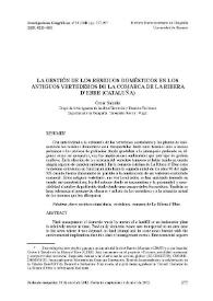 La gestión de los residuos domésticos en los antiguos vertederos de la comarca de la Ribera d’Ebre (Cataluña) / Óscar Saladié Borraz | Biblioteca Virtual Miguel de Cervantes