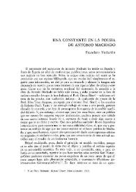 Una constante en la poesía de Antonio Machado / Francisco Ynduráin | Biblioteca Virtual Miguel de Cervantes