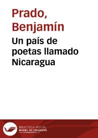 Un país de poetas llamado Nicaragua / Benjamín Prado | Biblioteca Virtual Miguel de Cervantes