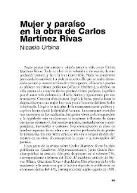 Mujer y paraíso en la obra de Carlos Martínez Rivas / Nicasio Urbina | Biblioteca Virtual Miguel de Cervantes